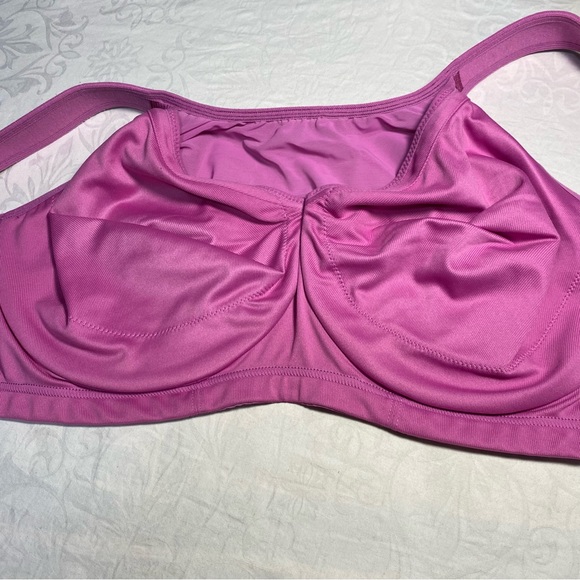 New Glamorise 46DD Bra High Impact Sports Bra Elite Performance Pink Underwire - Picture 8 of 16